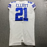 Crucial Catch - Cowboys Ezekiel Elliott Signed Game Issued Jersey 2021 S...