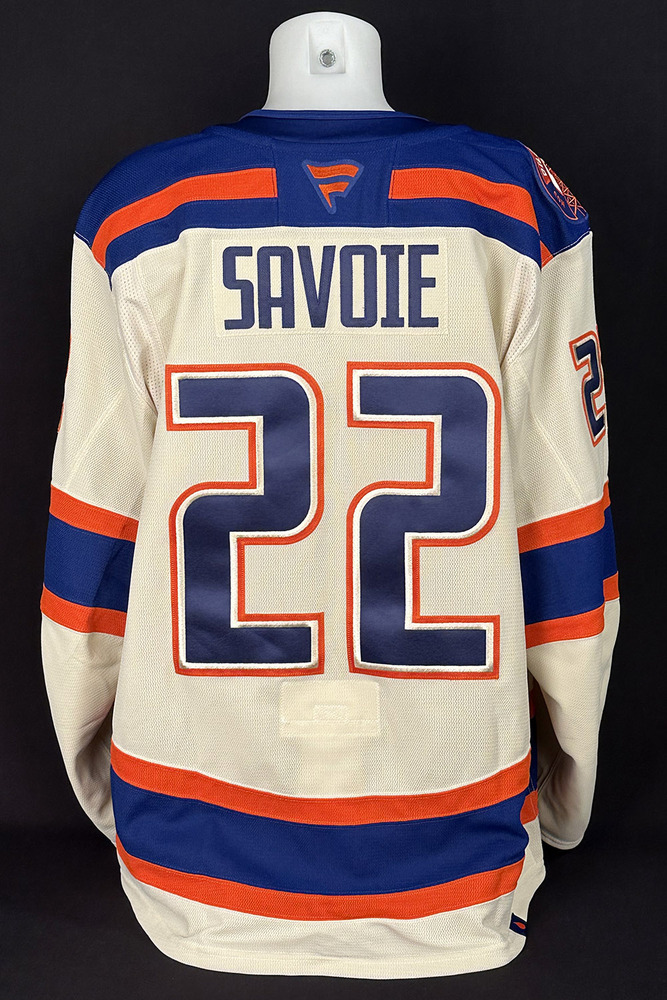#22 Matt Savoie - 2025-26 Edmonton Oilers Alternate Set #1 Game Worn Jersey - Worn For 2 Games - Oct 28th vs Utah & Dec 4th vs Seattle