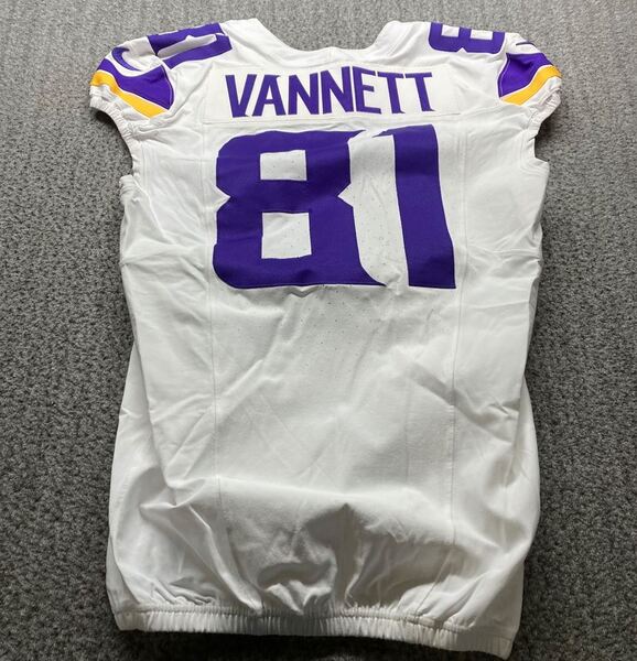 London Games - Vikings Nick Vannett Game Worn Jersey (10/05/2025) Size 4...