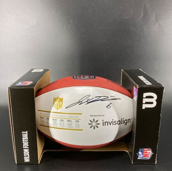 NFL - Giants Jaxon Dart Signed NFL Honors Football