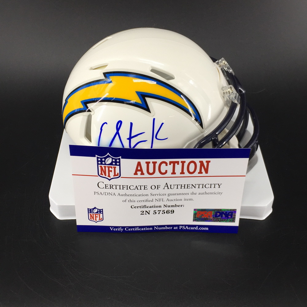NFL Chargers Easton Stick Signed Mini Helmet The official auction