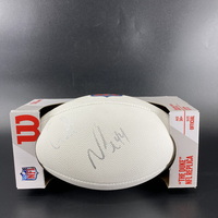 NFL - Dolphins Garrett Nelson Signed White Composite Football