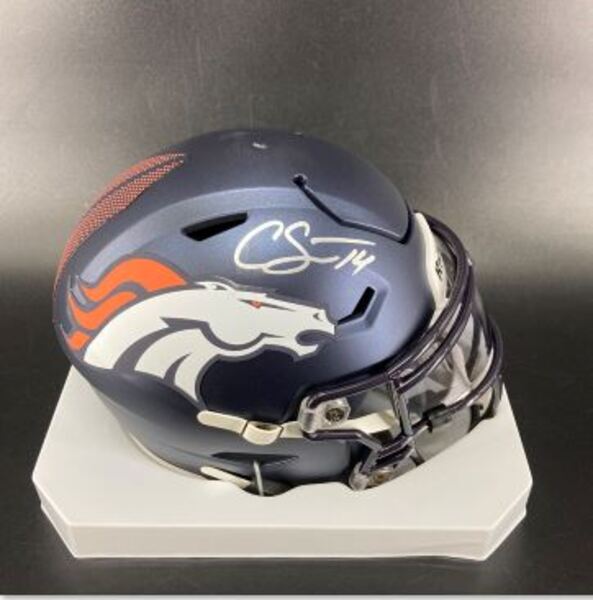 NFL - Broncos Courtland Sutton Signed Mid Size Helmet