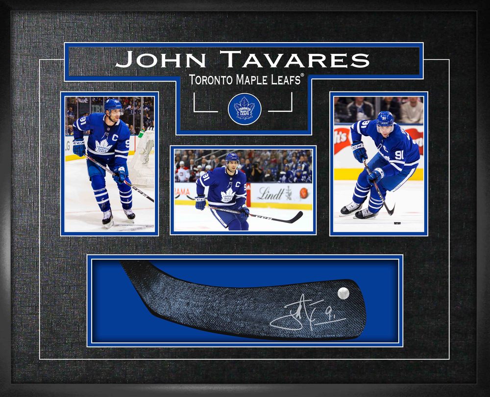 John Tavares Signed Stickblade Framed Toronto Maple Leafs with