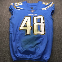 International Series - Chargers Nick Dzubnar Game Worn Jersey (11/18/19)...