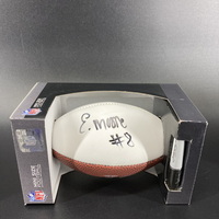 Jets - Elijah Moore Signed Mini Football With Jets Logo