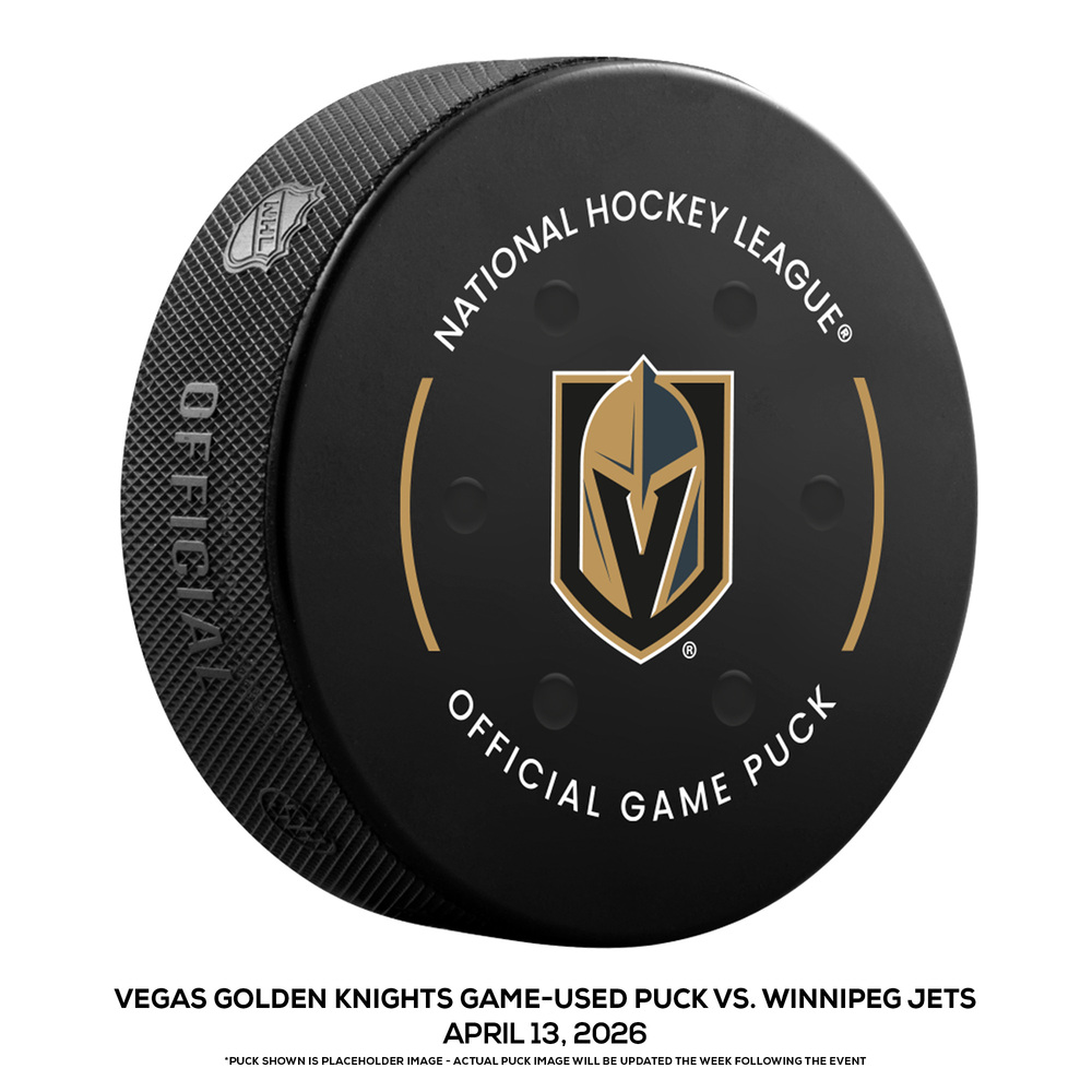 Vegas Golden Knights Game-Used Puck vs. Winnipeg Jets on April 13, 2026