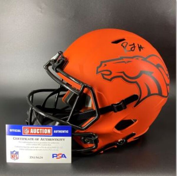 NFL - Broncos RJ Harvey Signed Rave Replica Speed Helmet