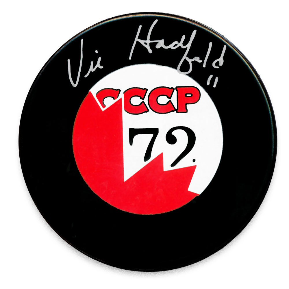 Vic Hadfield Team Canada 1972 Summit Series Autographed Puck