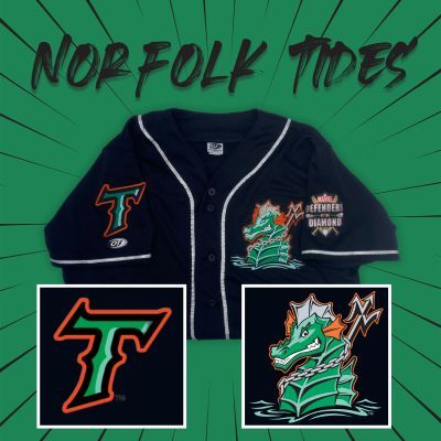 Norfolk Tides Marvel's Defenders of the Diamond Jersey #49 Size 46