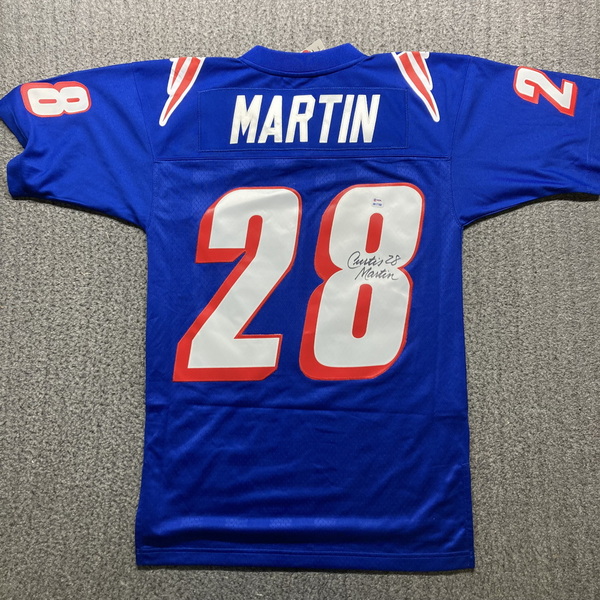 HOF - Patriots Curtis Martin Signed Mitchell & Ness Jersey Size 36