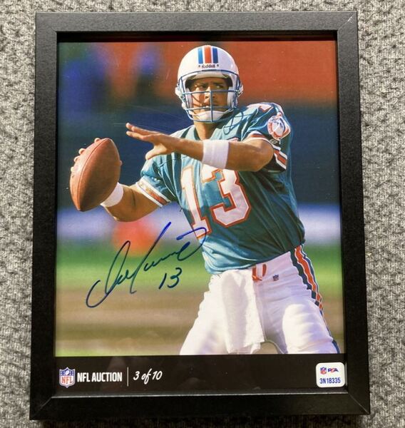 NFL - Dolphins Dan Marino Signed NFL Auction Exclusive Framed 8x10 Photo...