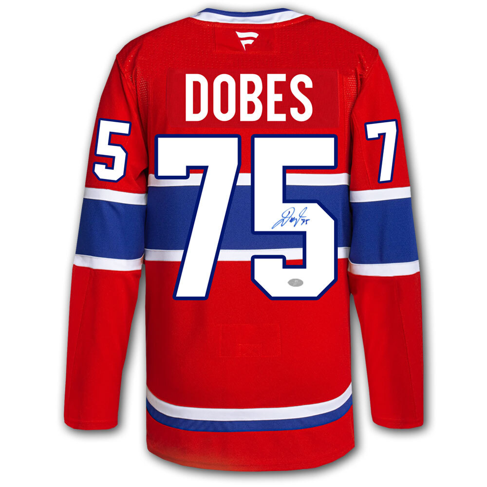 Jakub Dobes Montreal Canadiens Fanatics Premium Autographed Jersey