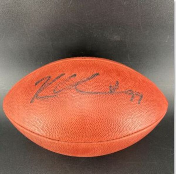 Packers - Kenny Clark Signed Authentic Crucial Catch Football With Packe...