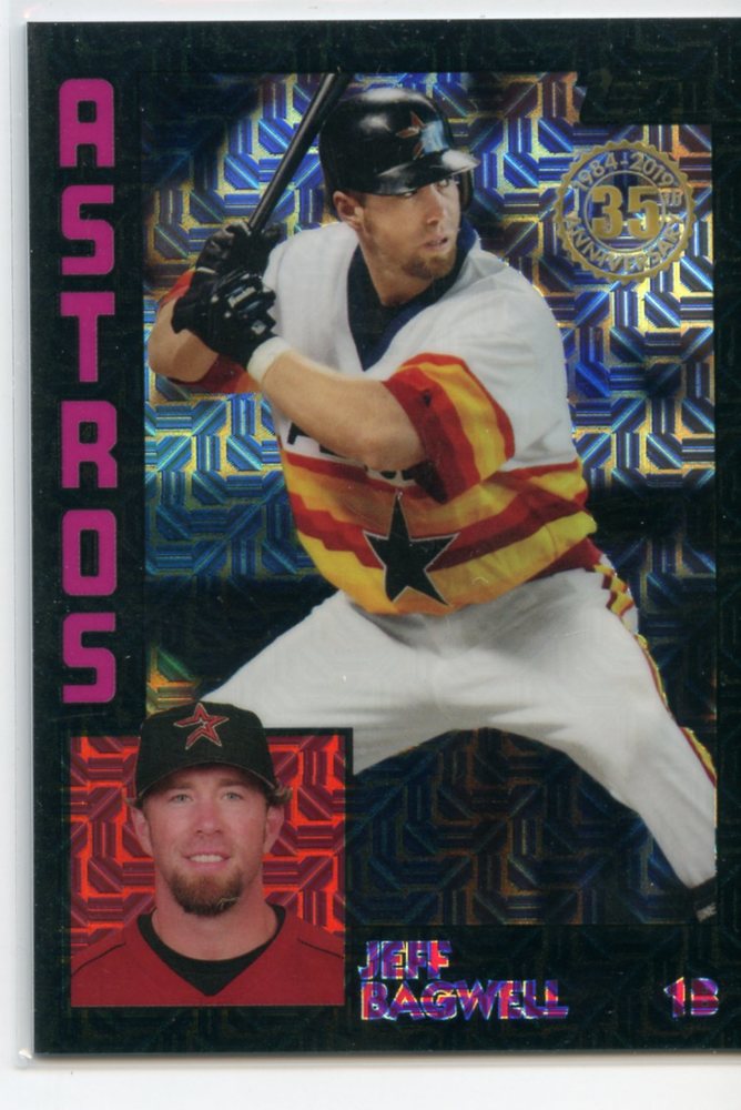 2019 Topps Update '84 Topps Silver Pack Chrome Black Refractors #T84U17 Jeff Bagwell 033/199