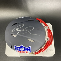 NFL - Giants Theo Johnson Signed Blue Shield Mini Helmet