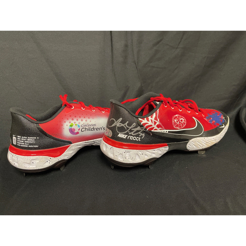 Jayson Werth 2005年ゲーム実使用サイン入りスパイク　証明書付き Herschel Walker Autographed Philadelphia Eagles Flash Silver