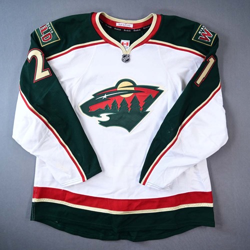 Image of Brodziak, Kyle - Minnesota Wild - Game-Worn White Set 2 Jersey - 2011-12 NHL Season