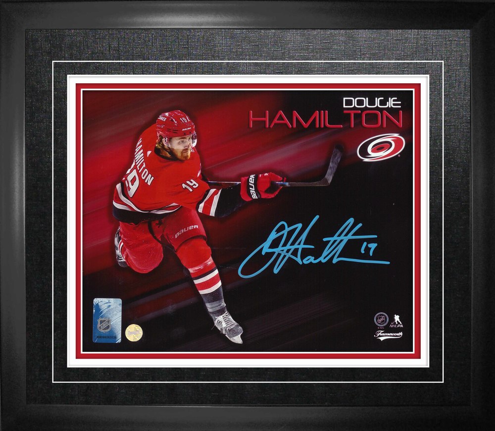 Dougie Hamilton Signed 8x10 Framed Hurricanes Player Portrait