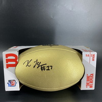 NFL - Panthers Xavier Legette Signed Gold Composite Football