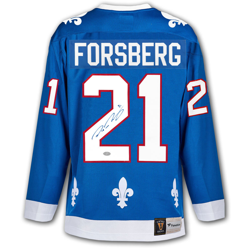 Peter Forsberg Quebec Nordiques Fanatics Vintage Autographed Jersey