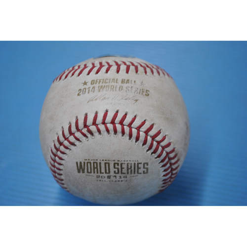 Game-Used Baseball - 2014 World Series - Game 3 - Pitcher: Kelvin Herrera, Batter: Buster Posey - RBI Fielders Choice - 6th Inning