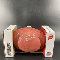Legends - Giants Michael Strahan Signed Super Bowl XLII Authentic Football