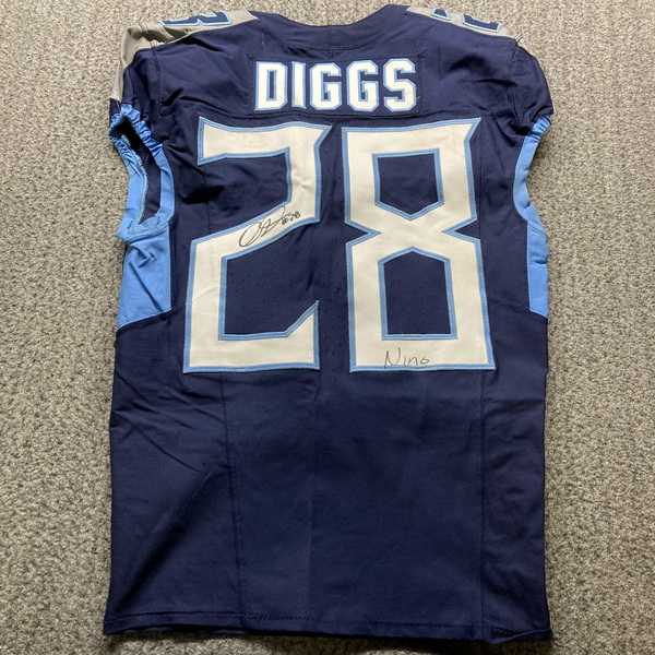 Crucial Catch - Titans Quandre Diggs Signed Game Worn Jersey (10/13/2024...