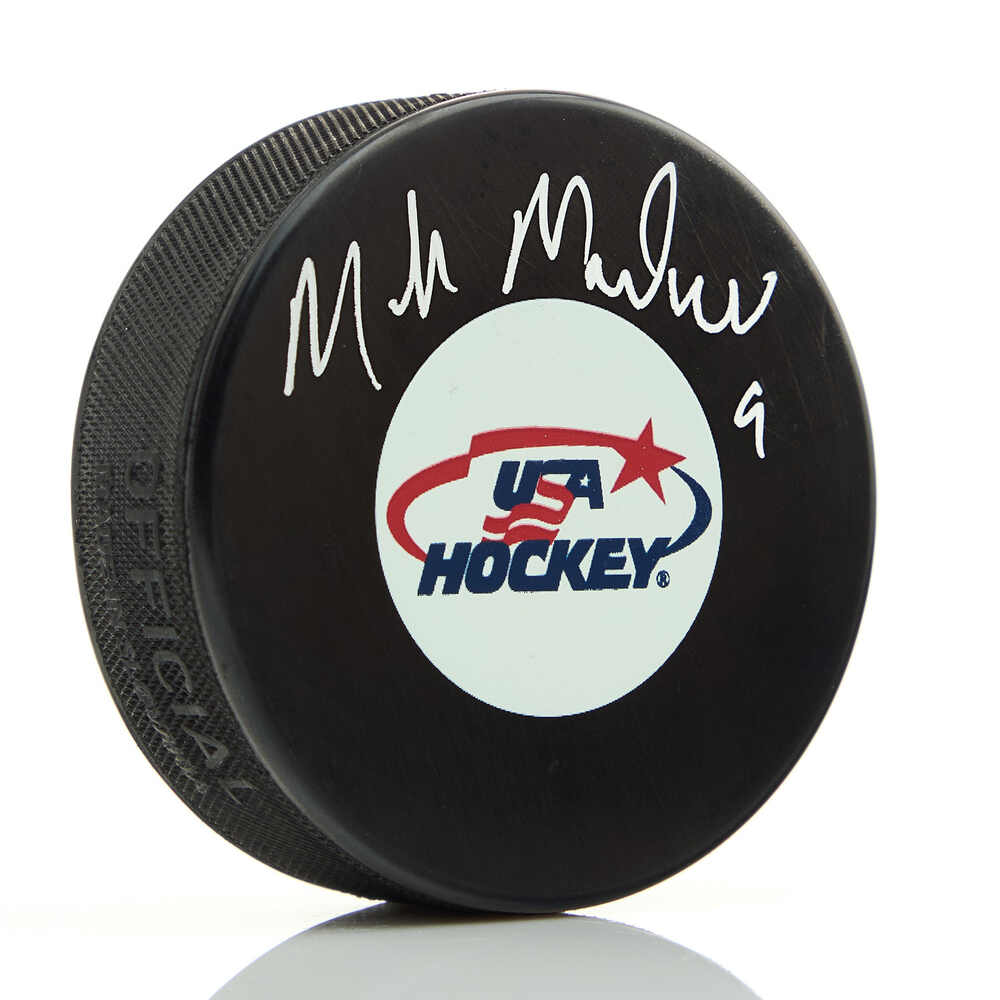 Mike Modano Autographed Team USA Hockey Puck