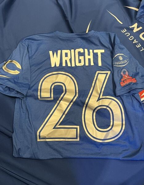 Pro Bowl Games - Bears Nahshon Wright Practice Worn Shirt - Worn 2.2.26