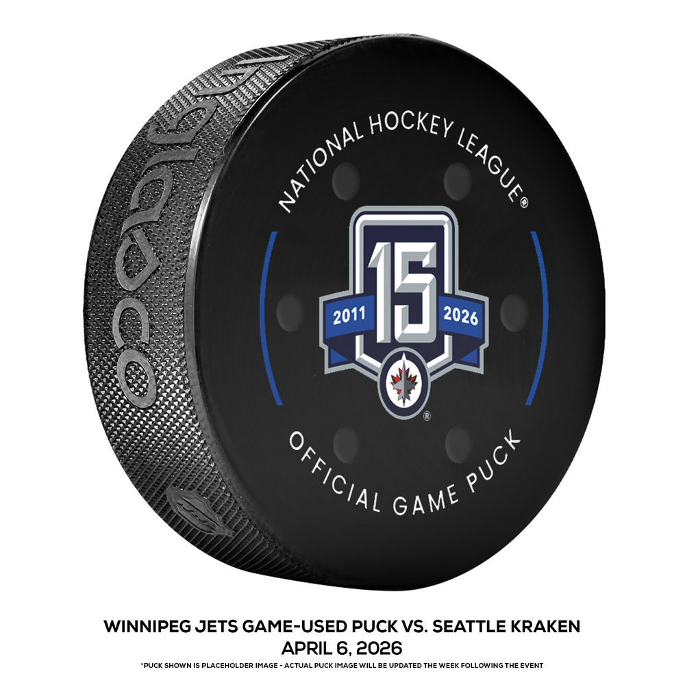 Winnipeg Jets Game-Used Puck vs. Seattle Kraken on April 6, 2026