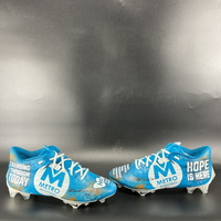 MCMC - Patriots Mitchell Wilcox Signed Custom Cleats 2024 Season Size 14...