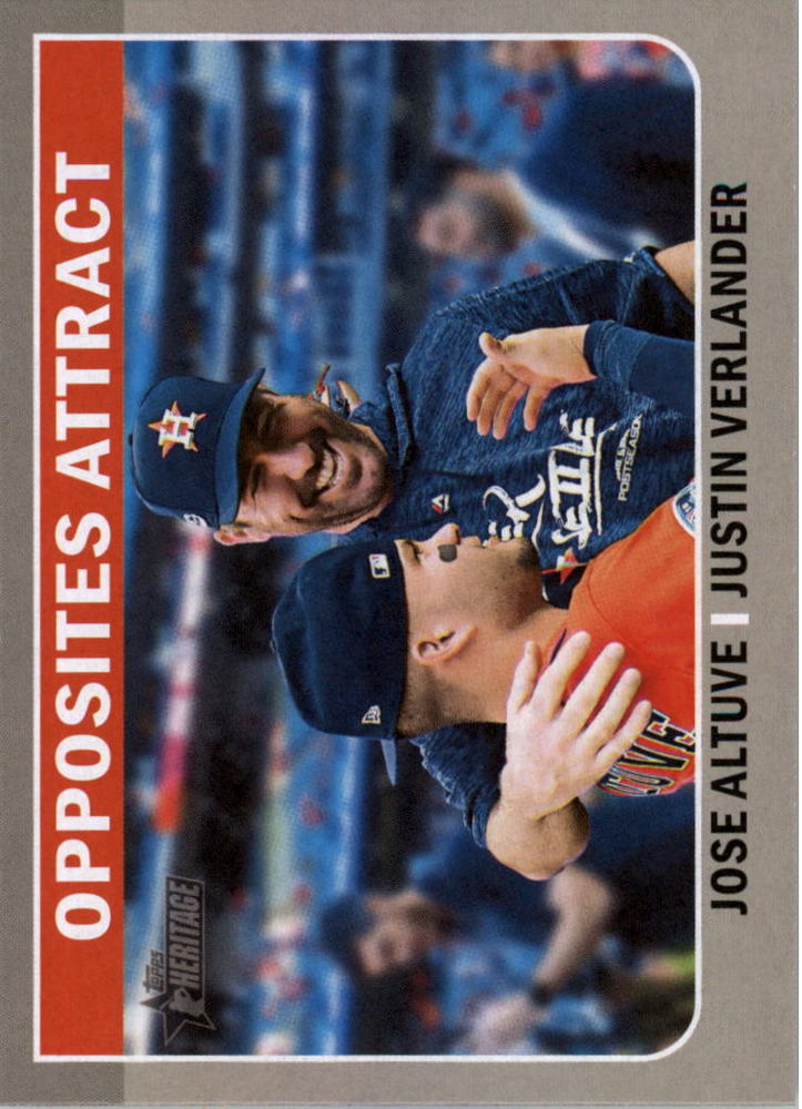 2019 Topps Heritage Combo Cards #CC6 Justin Verlander/Jose Altuve