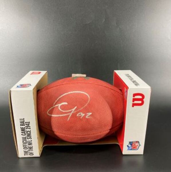 NFL - Cowboys Quinnen Williams Signed Authentic Salute To Service Football
