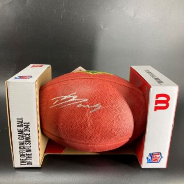 NFL - Jets David Bailey Signed Authentic Football with Draft Logo