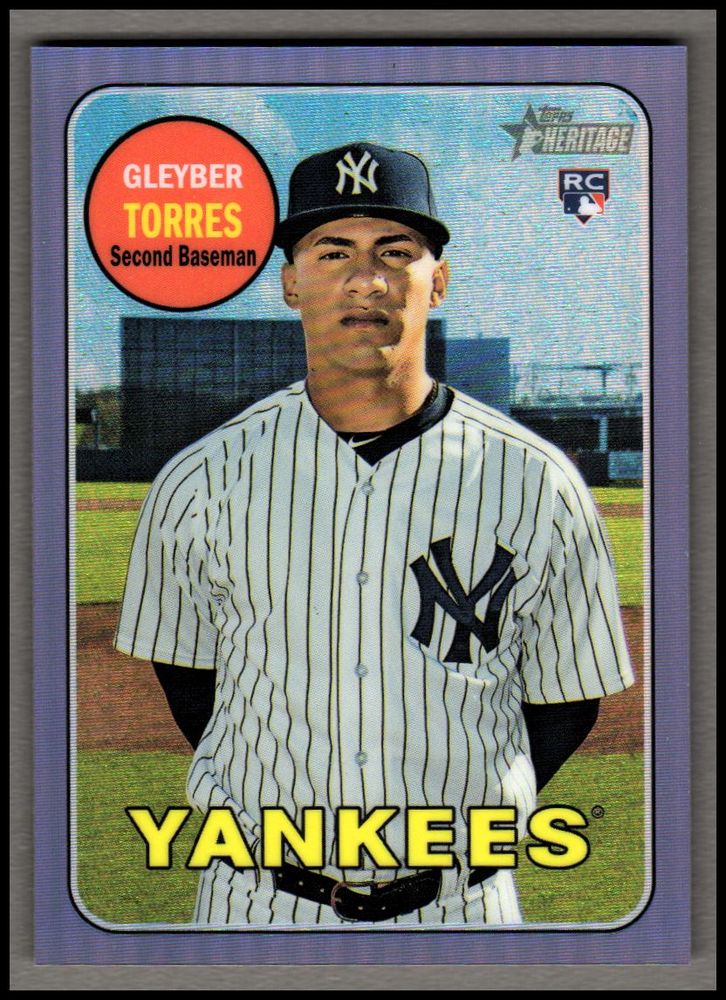 2018 Topps Heritage Chrome Purple Refractors #THC603 Gleyber Torres