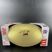 NFL - Broncos Troy Franklin Signed Gold Composite Football