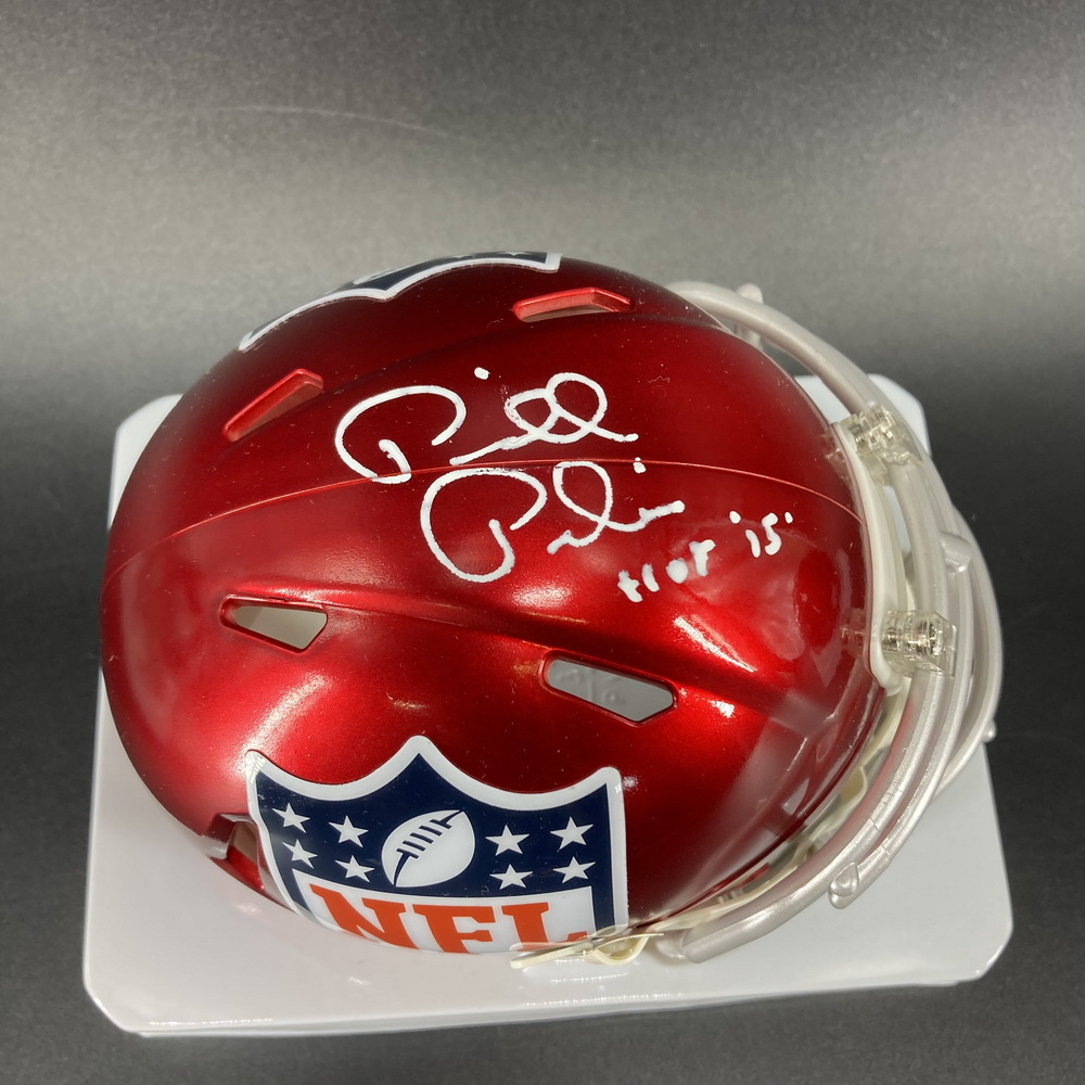 HOF Colts Bill Polian Signed Flash NFL Shield Mini Helmet The