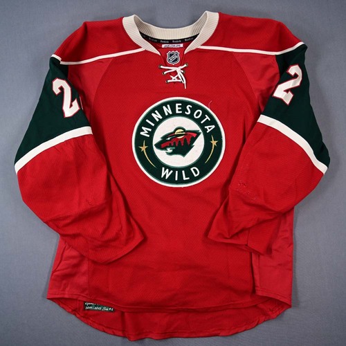 Image of Clutterbuck, Cal - Minnesota Wild - Game-Worn Red Set 1 Jersey - 2011-12 NHL Season