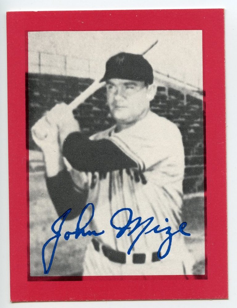 1977 Shakey's Pizza #B Johnny Mize