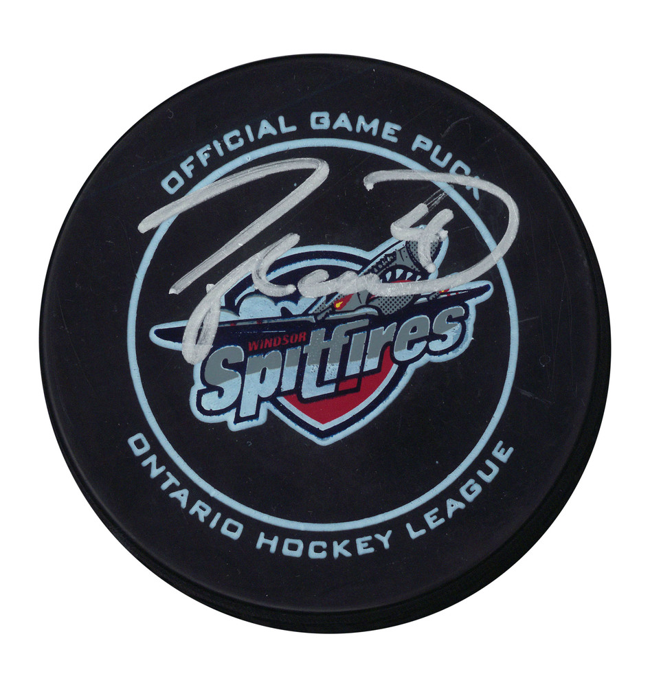 Taylor Hall Signed Puck Windsor Spitfires