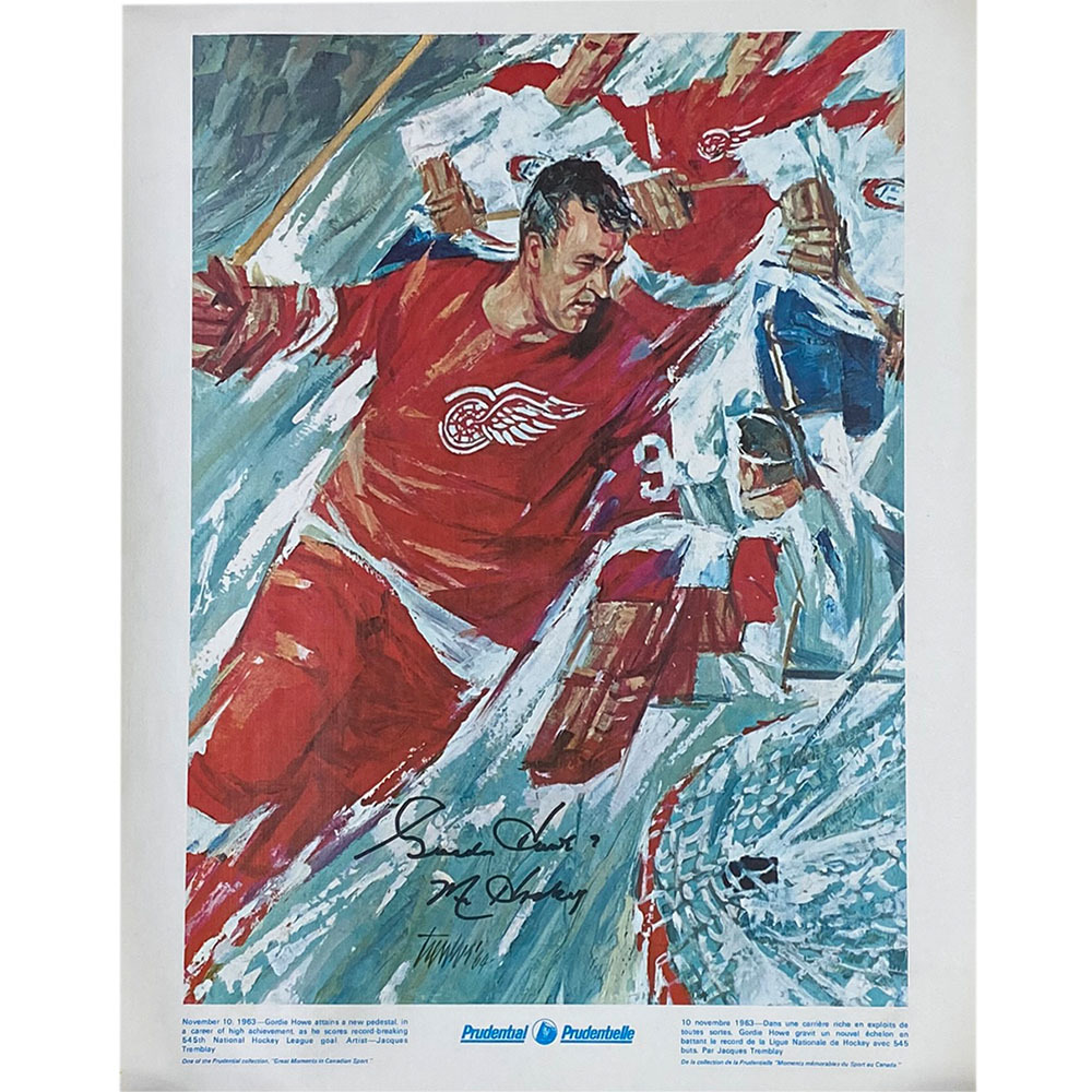 Gordie Howe Autographed 545th Goal Commemorative Print - NHL Auctions
