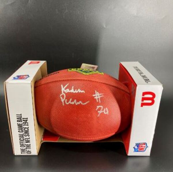 NFL - Dolphins Kadyn Proctor Signed Authentic Football with Draft Logo