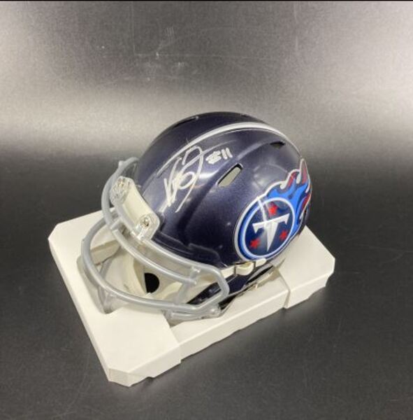 Titans -Van Jefferson Signed Mini Helmet (Not Authenticated)