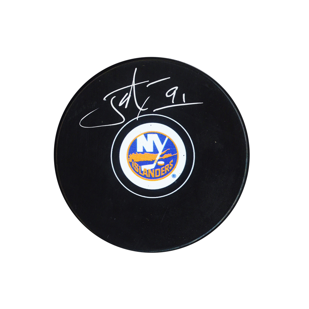 John Tavares - Signed New York Islanders Logo Puck