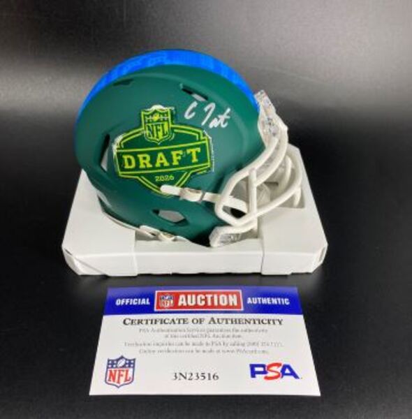 NFL - Titans Carnell Tate Signed '26 Draft Speed Mini Helmet