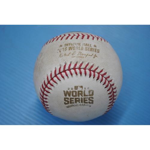 Game-Used Baseball - 2016 World Series - Game 4 - Pitcher: John Lackey, Batter: Francisco Lindor - Foul - 1st Inning