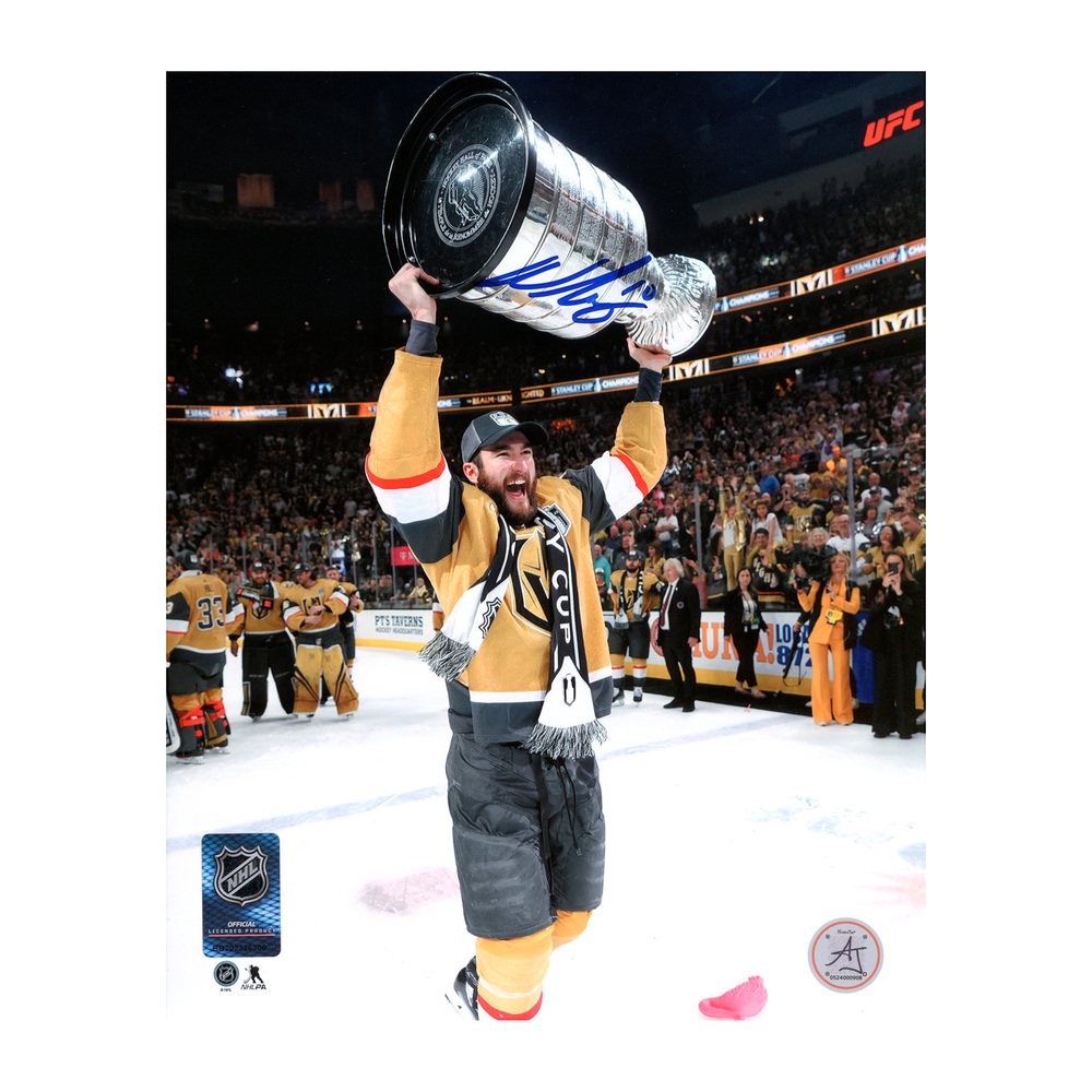 Nic Roy Autographed Vegas Golden Knights Stanley Cup 8x10 Photo