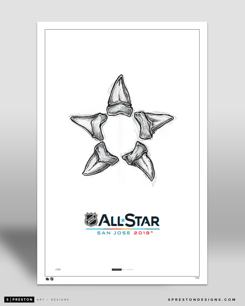 Limited Edition All-Star Game 2019 Sketch Art Poster (#186/200) by S. Preston