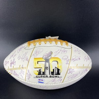 NFL - Panthers Multi Sign Super Bowl 50 Commemorative Panel Ball Signed ...